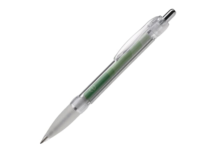 Stylo publicitaire bannière transparent Transparent Blanc